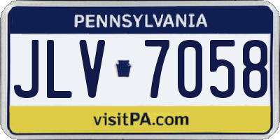 PA license plate JLV7058