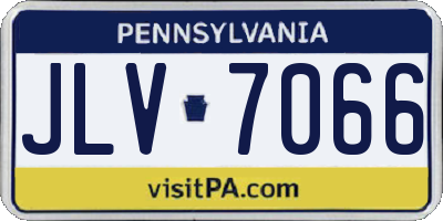 PA license plate JLV7066