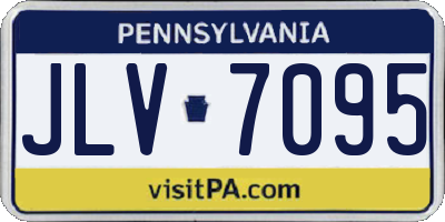 PA license plate JLV7095