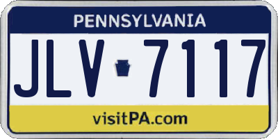 PA license plate JLV7117