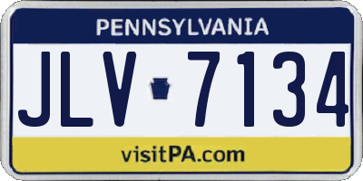 PA license plate JLV7134