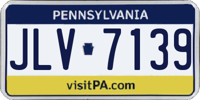 PA license plate JLV7139
