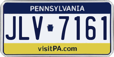 PA license plate JLV7161