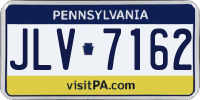 PA license plate JLV7162