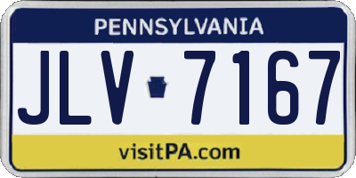 PA license plate JLV7167