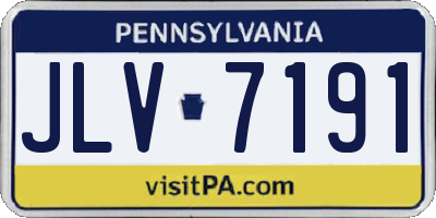 PA license plate JLV7191