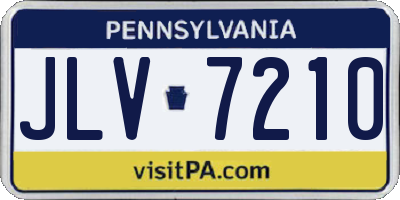 PA license plate JLV7210
