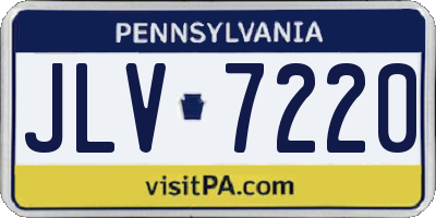 PA license plate JLV7220
