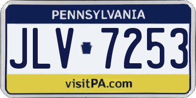 PA license plate JLV7253