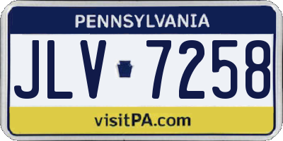 PA license plate JLV7258
