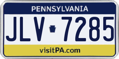 PA license plate JLV7285