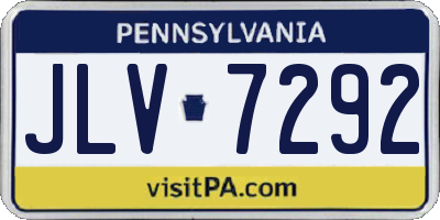 PA license plate JLV7292