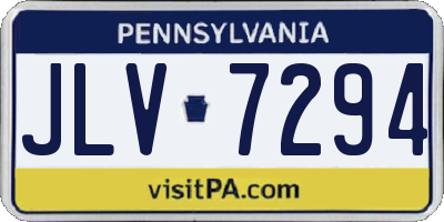 PA license plate JLV7294