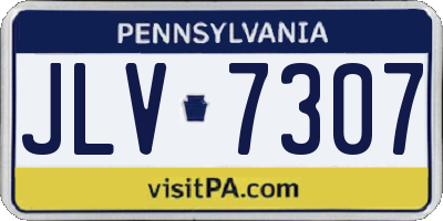 PA license plate JLV7307