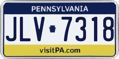 PA license plate JLV7318