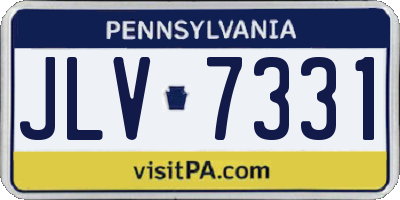 PA license plate JLV7331