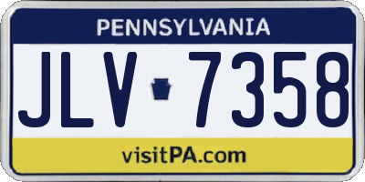 PA license plate JLV7358