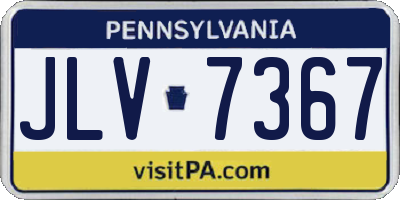PA license plate JLV7367