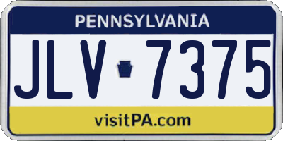 PA license plate JLV7375