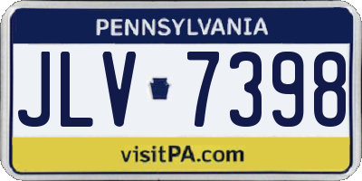 PA license plate JLV7398
