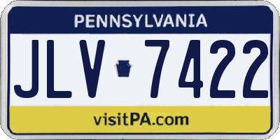 PA license plate JLV7422