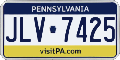 PA license plate JLV7425