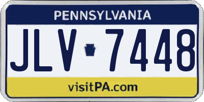 PA license plate JLV7448