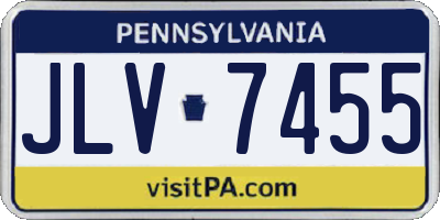 PA license plate JLV7455