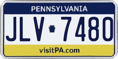PA license plate JLV7480