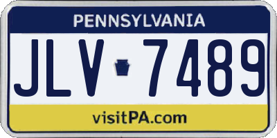 PA license plate JLV7489