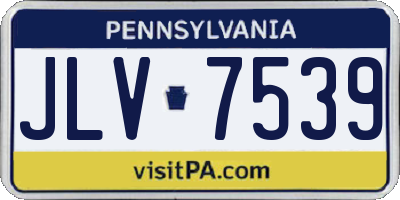 PA license plate JLV7539