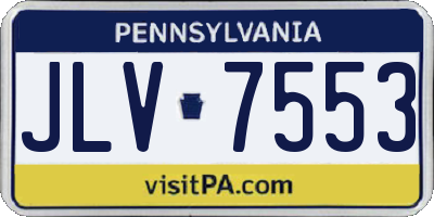 PA license plate JLV7553