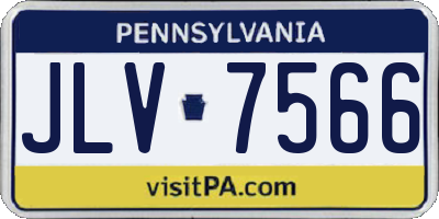 PA license plate JLV7566