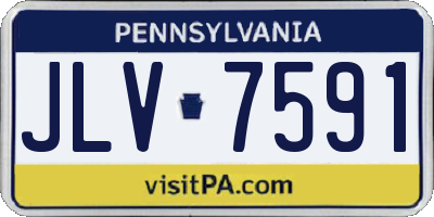 PA license plate JLV7591