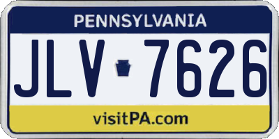 PA license plate JLV7626