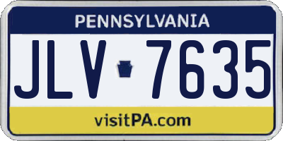 PA license plate JLV7635