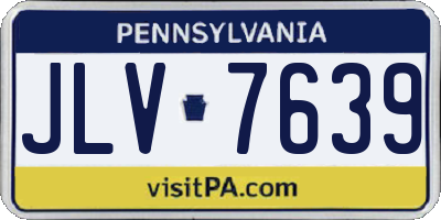 PA license plate JLV7639