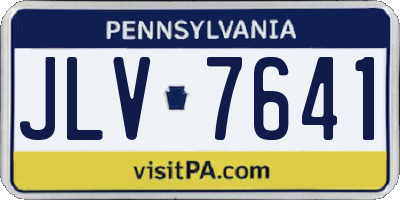 PA license plate JLV7641