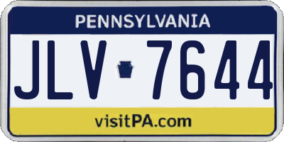 PA license plate JLV7644