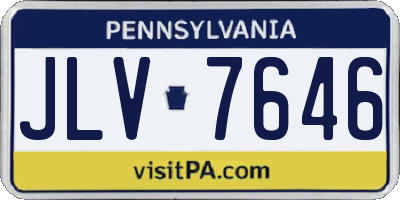 PA license plate JLV7646