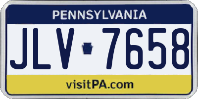 PA license plate JLV7658