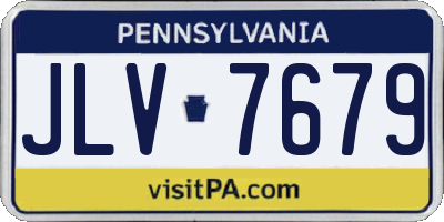 PA license plate JLV7679