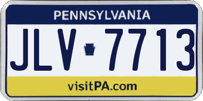 PA license plate JLV7713