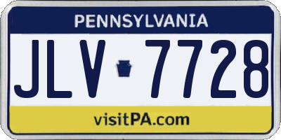 PA license plate JLV7728