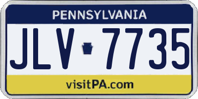 PA license plate JLV7735