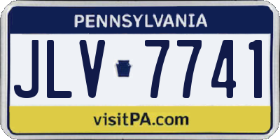 PA license plate JLV7741