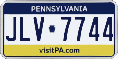 PA license plate JLV7744