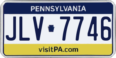 PA license plate JLV7746