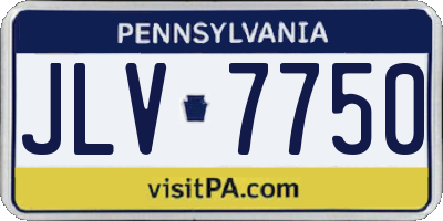 PA license plate JLV7750