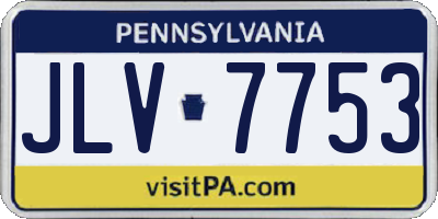 PA license plate JLV7753